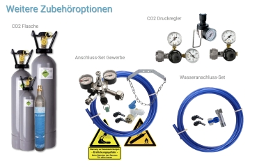 Zubehöroptionen Wasser und CO2