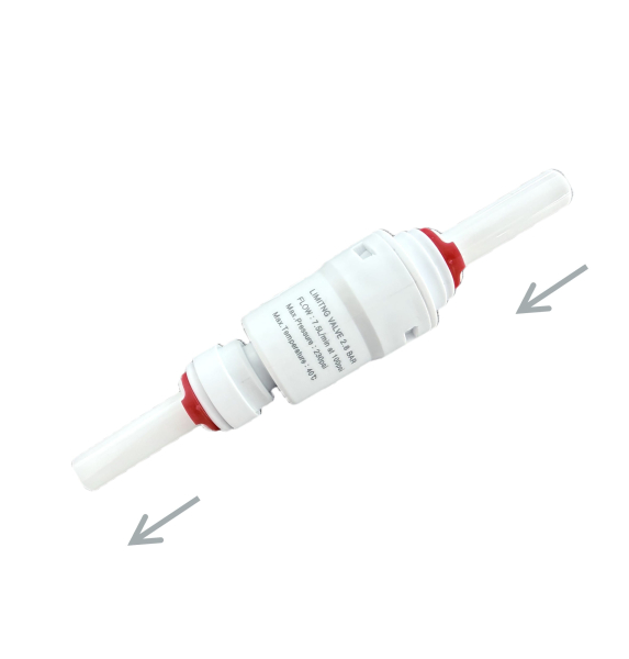 Preview: Wasserdruckbegrenzer 2,8 bar Einbaurichtung