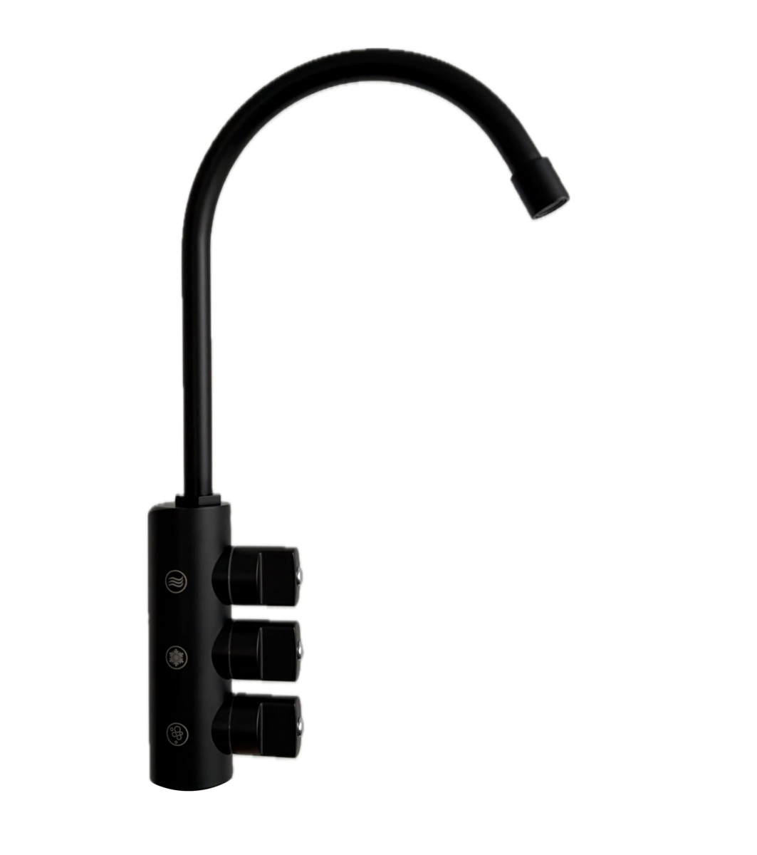 Dreiwege-Soda-Armatur LOOK mattschwarz